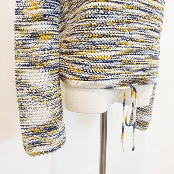 Theory Coella Off The Shoulder Knit Slouchy Sweater Multicolor Preppy Size XS - Picture 5 of 10